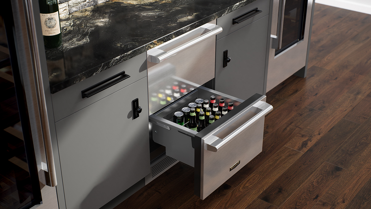 Signature Kitchen Suite 24-inch Undercounter Convertible Refrigerator/Freezer Drawers