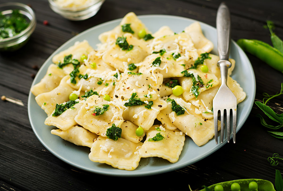 Garden Pea Ravioli